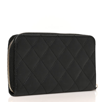 Chanel Lambskin Quilted Small Trendy CC Zip Around Wallet Black 3 of 11