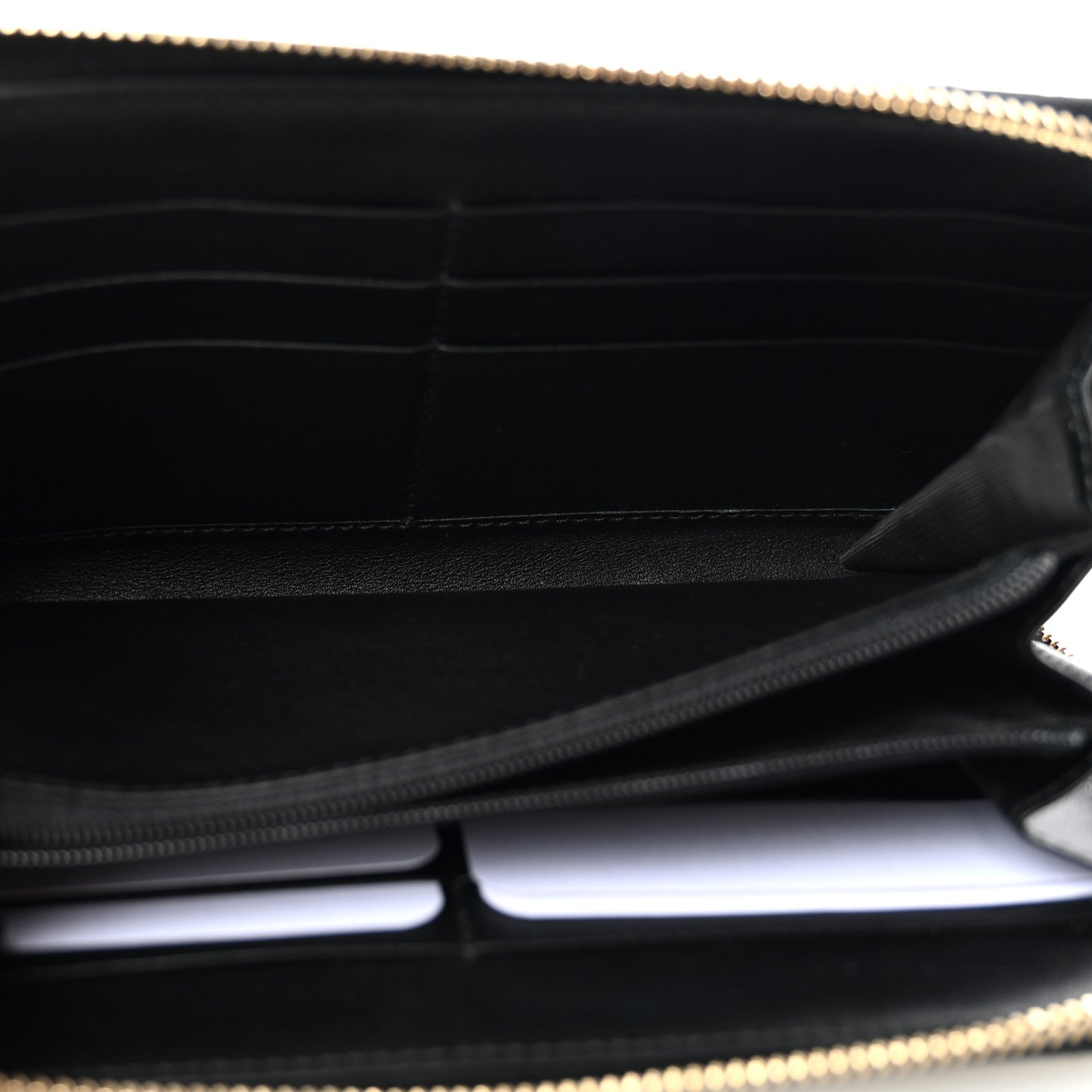Microguccissima Zip Around Wallet Black