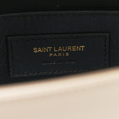 Saint Laurent Grain De Poudre Small Monogram Kate Satchel Dark Beige 12 of 16