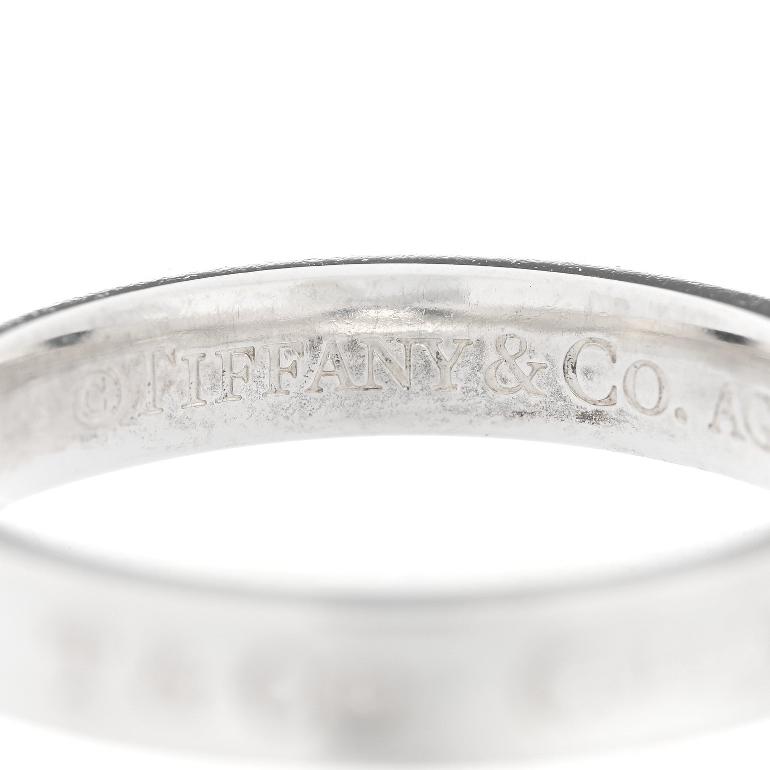 Tiffany Sterling Silver Narrow 1837 Band Ring 57 8 5 of 5
