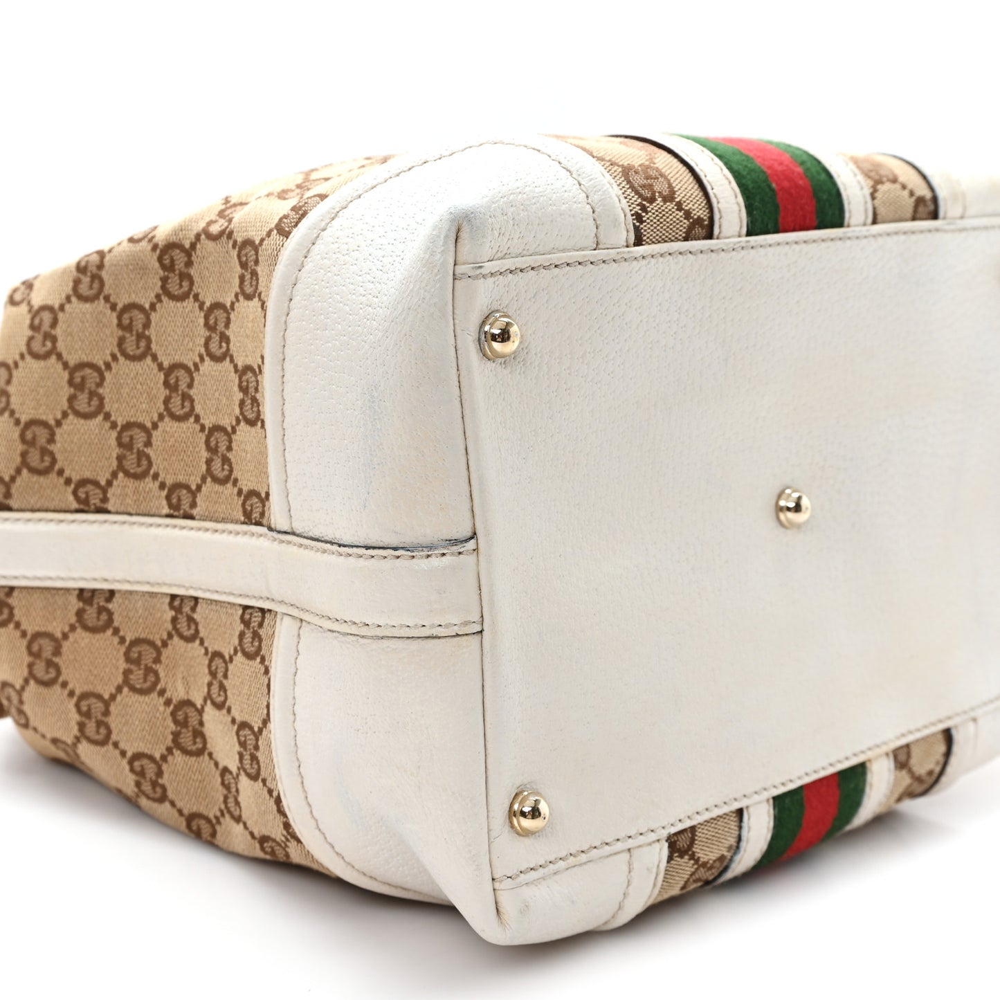 Monogram Web Treasure Boston Tote Off White