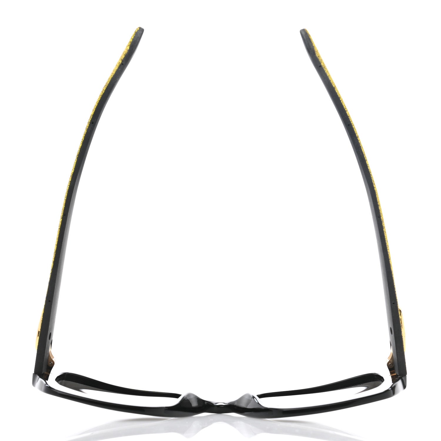 Gucci Square Frame GG0102S Sunglasses Glitter Gold 9 of 10