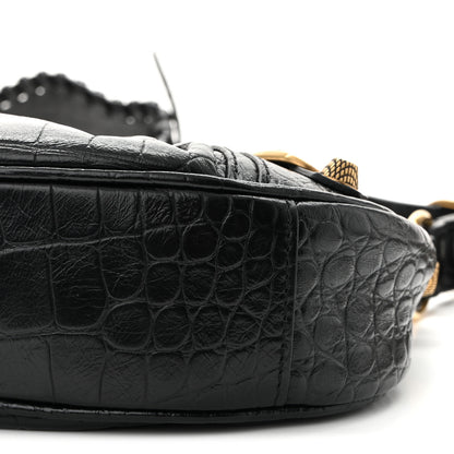 Balenciaga Extra Supple Calfskin Crocodile Embossed Le Cagole Shoulder Bag XS Black 11 of 11
