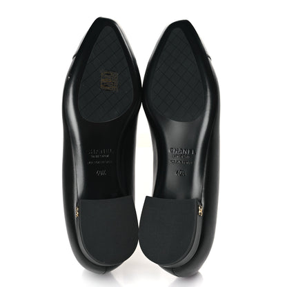 Chanel Lambskin Cap Toe Ballerina Flats 40.5 Black 5 of 11