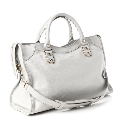 Balenciaga Chevre Gold Metallic Edge Hardware City Gris Perle 3 of 10