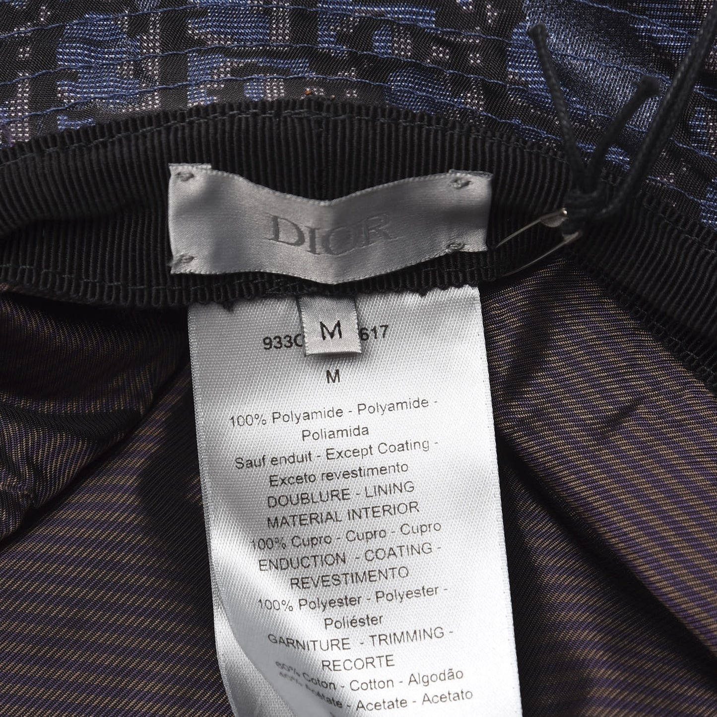 Nylon Oblique Jacquard Bucket Hat M Bleu