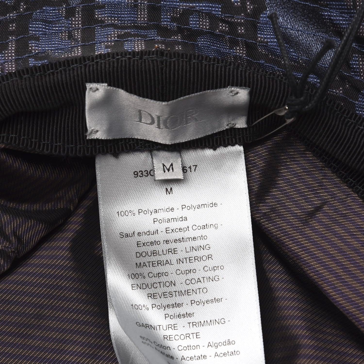 Christian Dior Nylon Oblique Jacquard Bucket Hat M Bleu 4 of 6