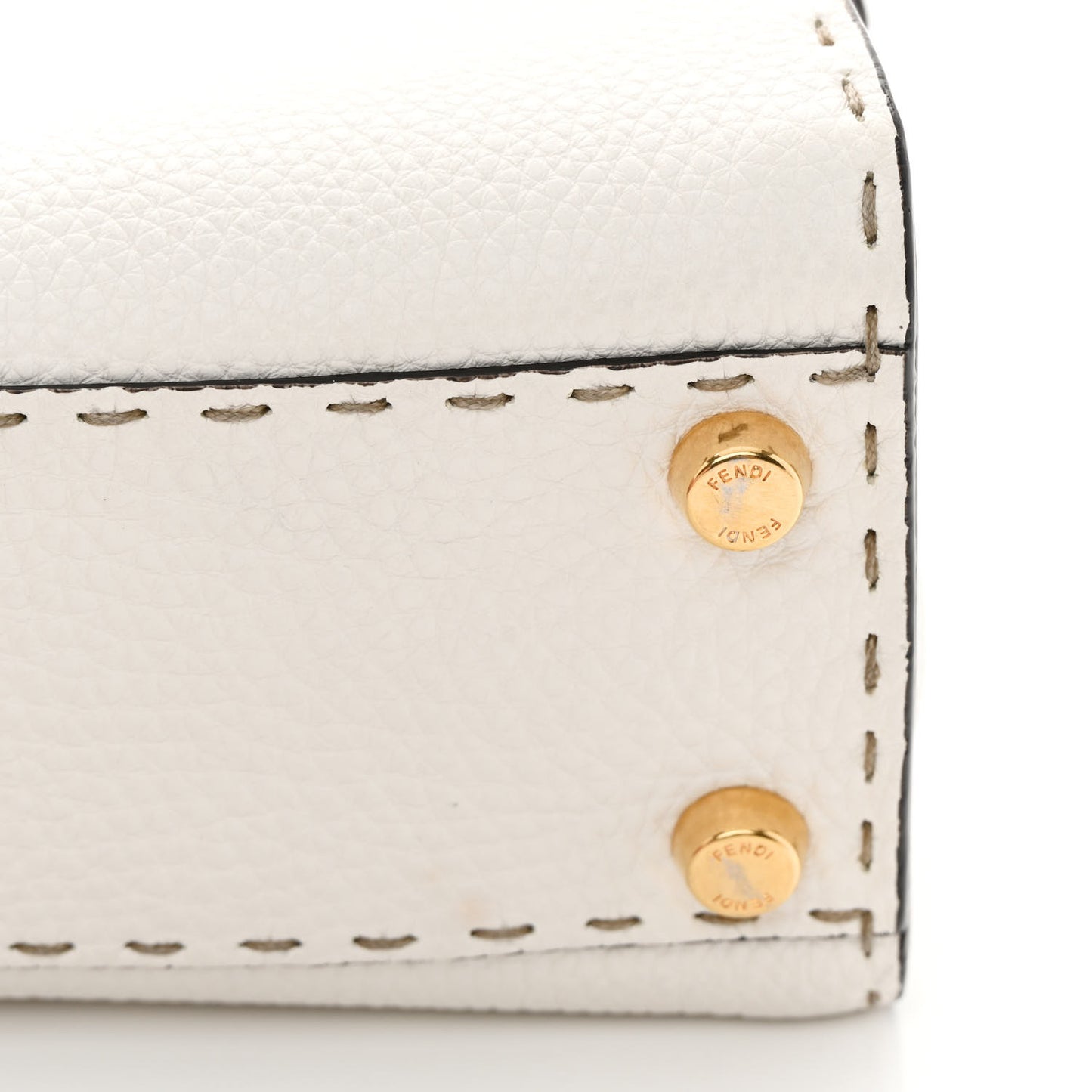 Cuoio Romano Selleria Mini Peekaboo Iconic Satchel White