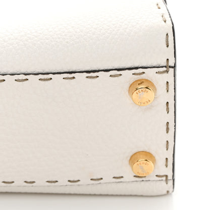 Fendi Cuoio Romano Selleria Mini Peekaboo Iconic Satchel White 13 of 14