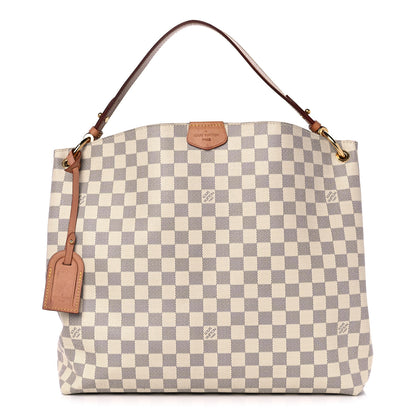 Louis Vuitton Damier Azur Graceful MM Rose Ballerine 1 of 16