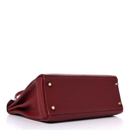 Hermes Togo Kelly Retourne 32 Rouge H 4 of 13