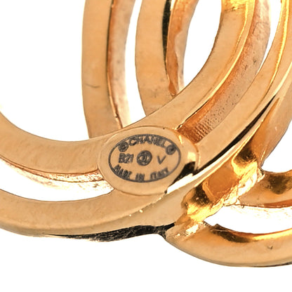 Chanel Metal Obazine CC Earrings Gold 4 of 6