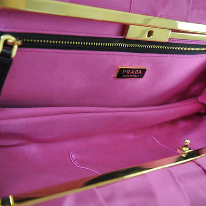 Prada Satin Framed Evening Bag Pink 6 of 9