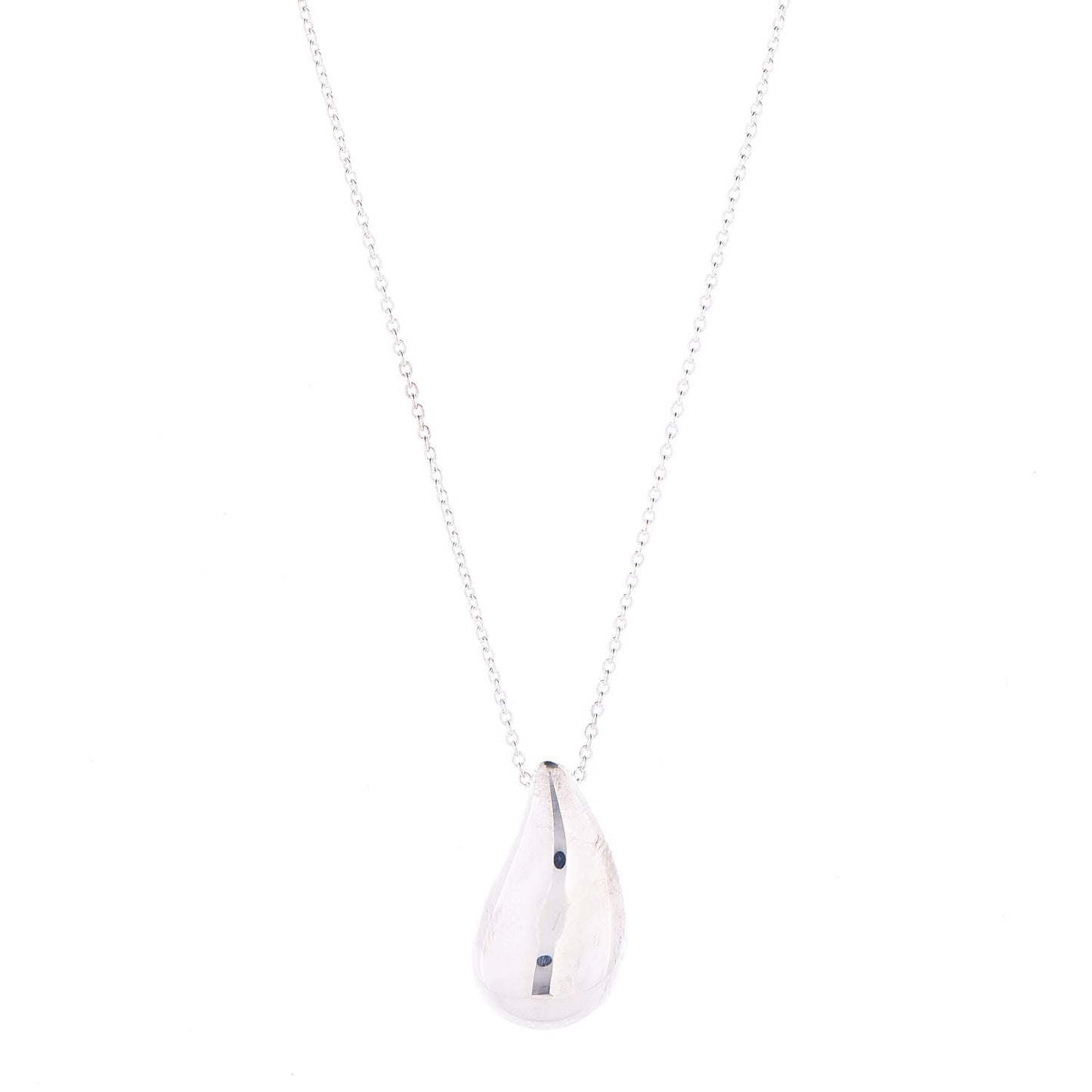 Sterling Silver 22mm Elsa Peretti Teardrop Pendant Necklace