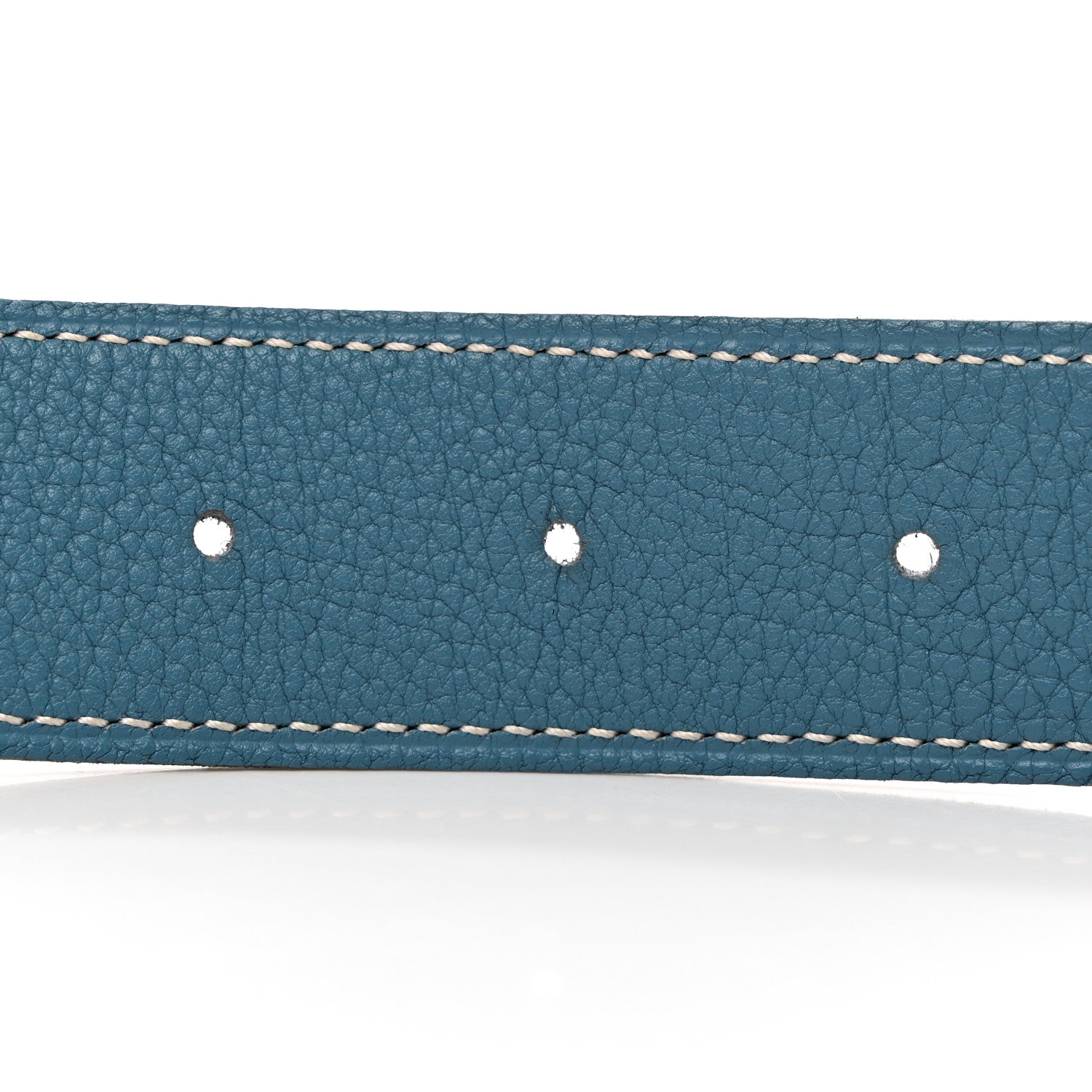 Hermes Box Togo 32mm Belt Strap 90 Black Blue Jean 6 of 8