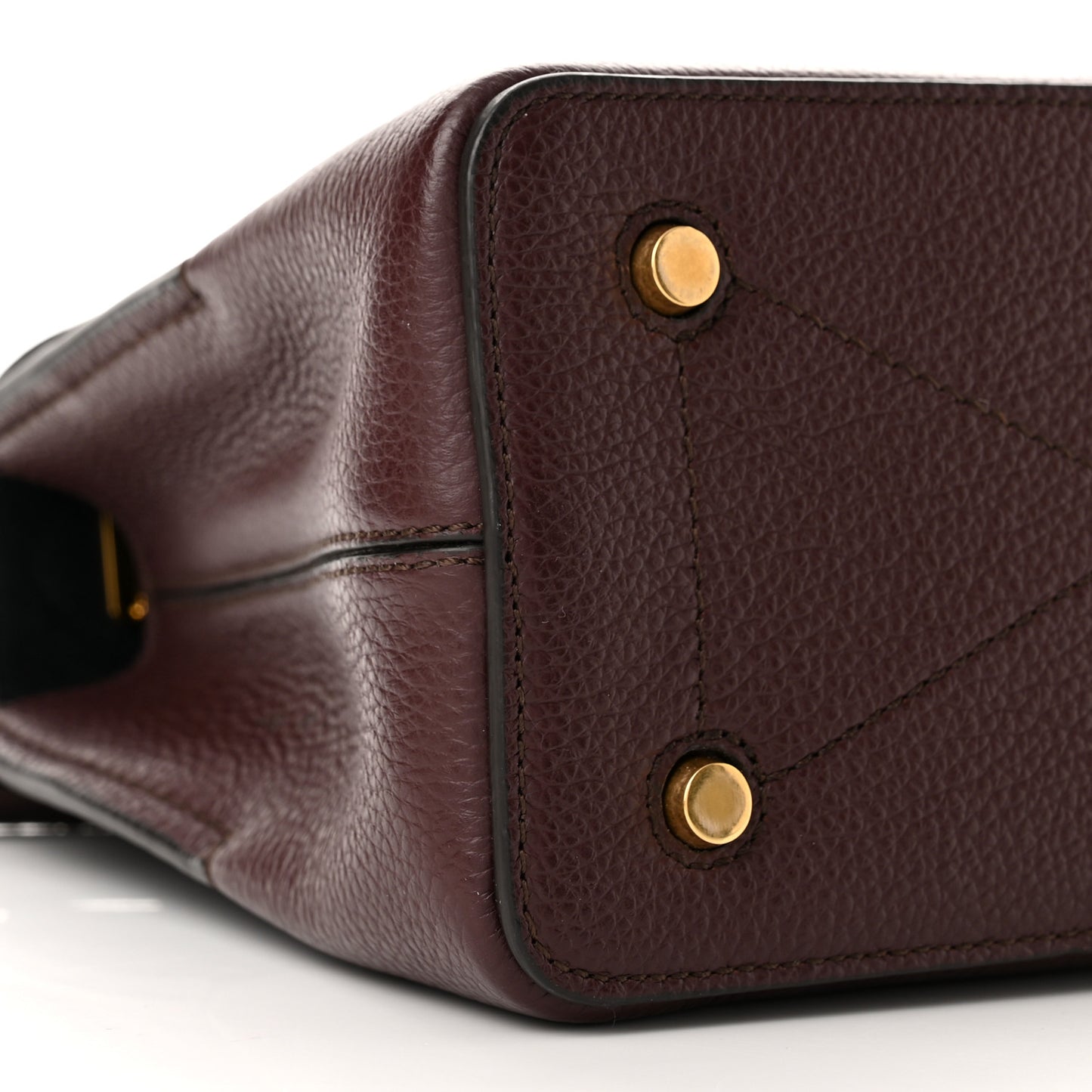 Small Classic Grain Calfskin Mini Seaton Oxblood
