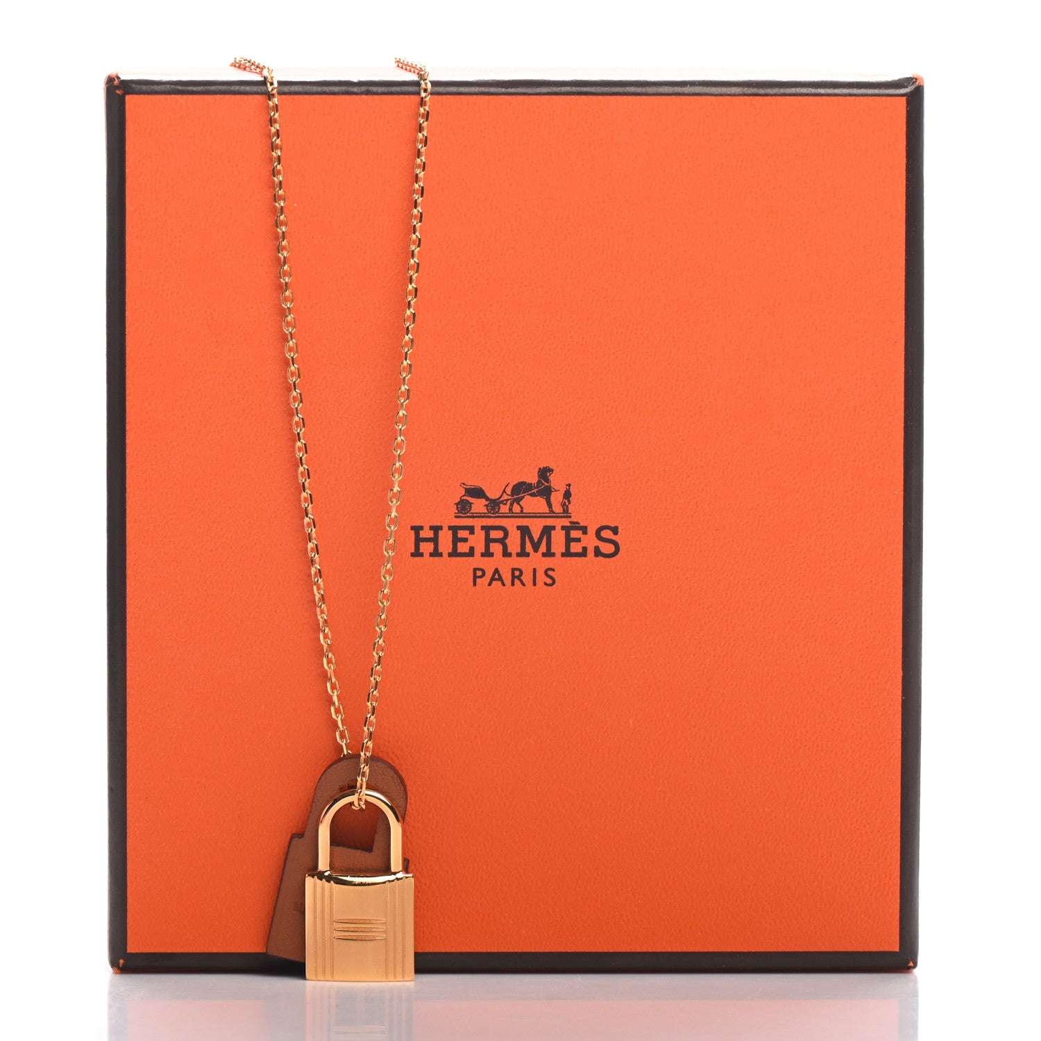 Hermes Swift Small O'Kelly Pendant Necklace Gold 6 of 6