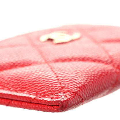 Chanel Caviar Quilted Card Holder Red 9 of 13