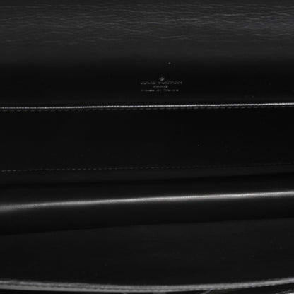 Louis Vuitton Taiga Serviette Khazan 1 Soufflet Briefcase Black 5 of 7