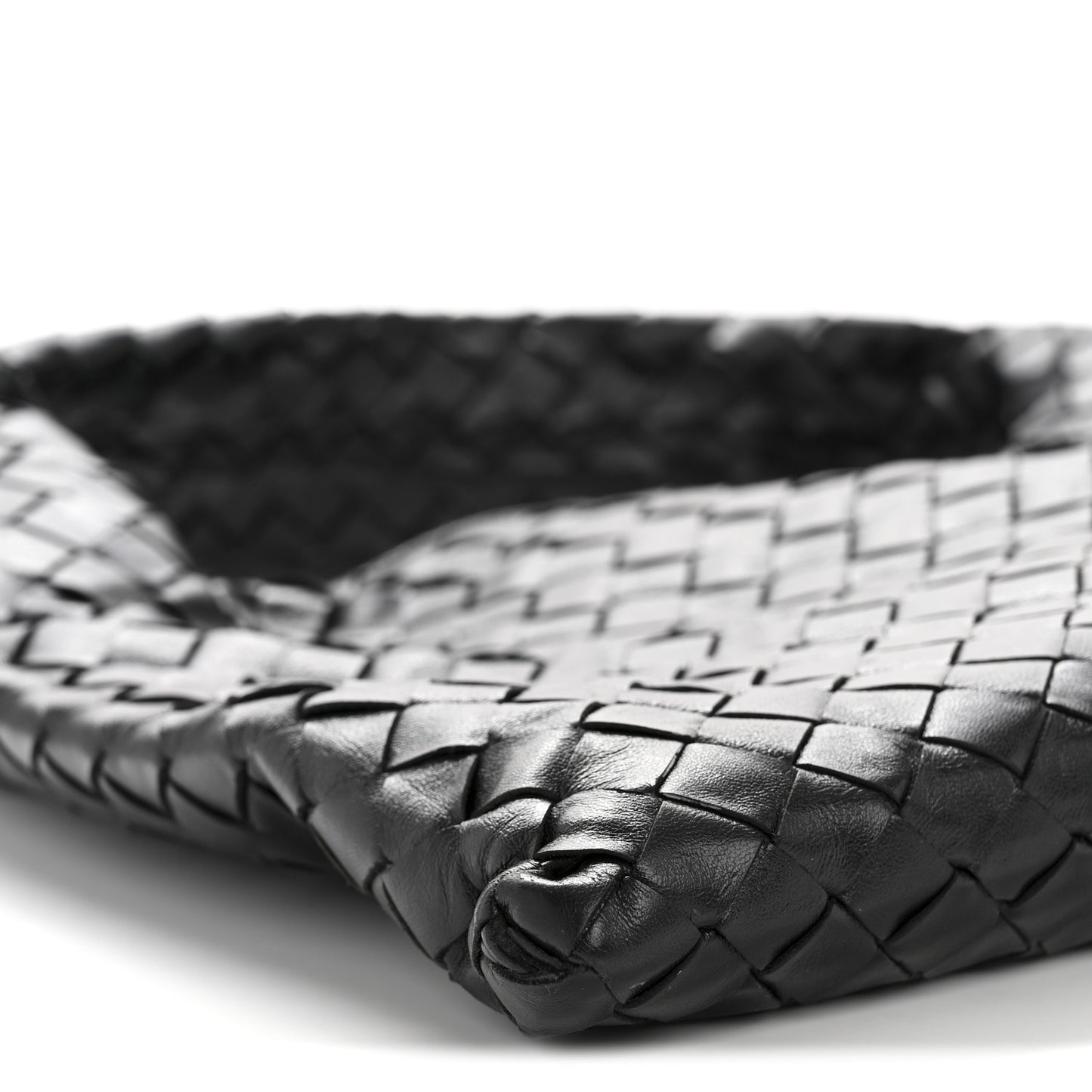 Calfskin Intrecciato Small Hop Black