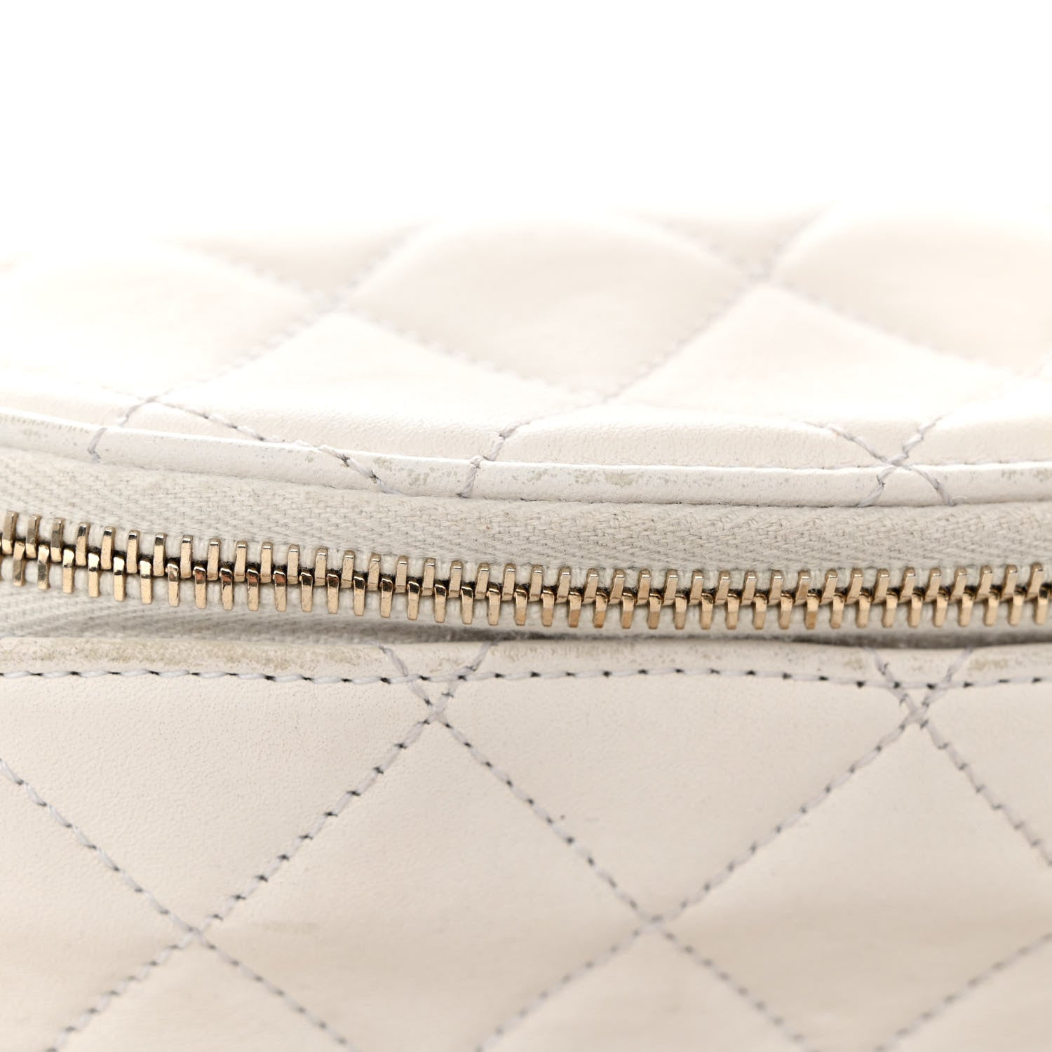 Chanel Lambskin Quilted All About Chains Waist Belt Bag White 10 of 11