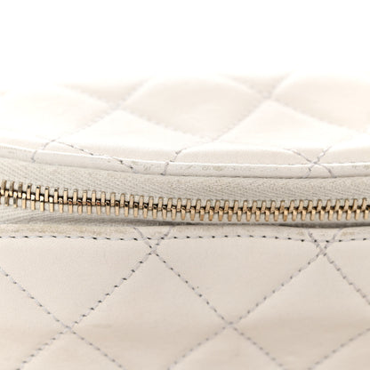 Chanel Lambskin Quilted All About Chains Waist Belt Bag White 10 of 11