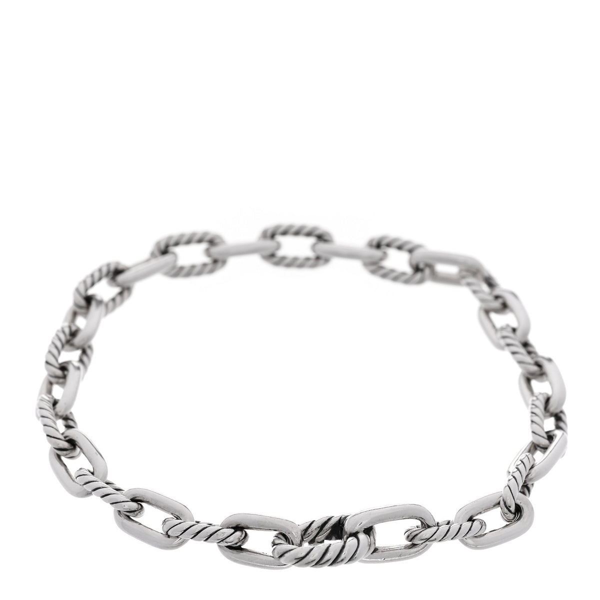 David Yurman Sterling Silver 5.5mm DY Madison Link Chain Bracelet 2 of 3