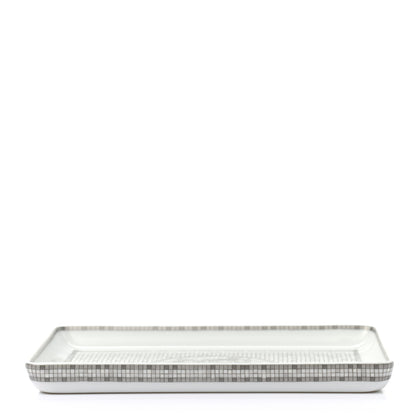 Hermes Porcelain Mosaique Au 24 Sushi Plate Platine 4 of 6