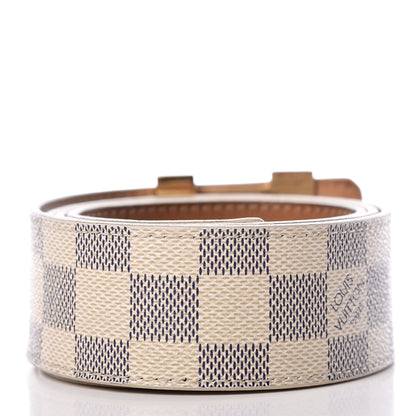 Louis Vuitton Damier Azur LV Initiales Belt 85 34 3 of 9