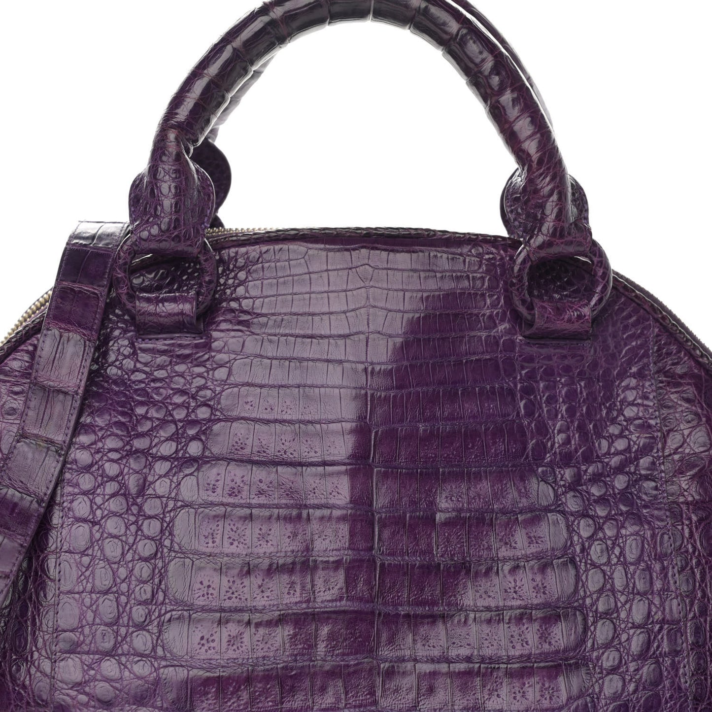 Crocodile Dome Satchel Purple