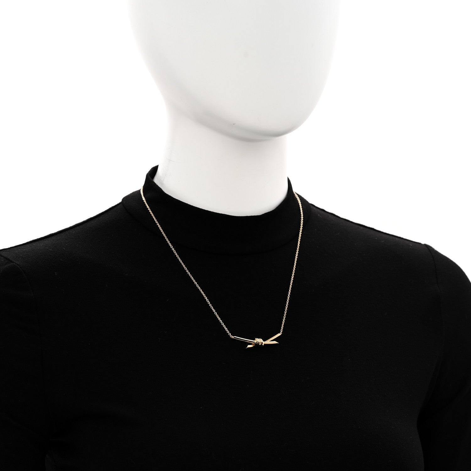 Tiffany 18K Yellow Gold Knot Necklace 2 of 5