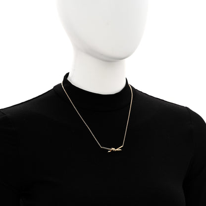 Tiffany 18K Yellow Gold Knot Necklace 2 of 5