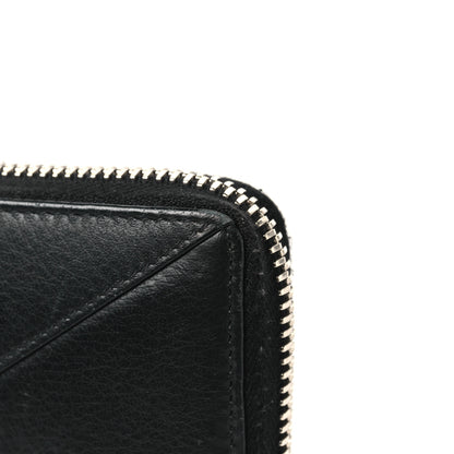 Balenciaga Calfskin Papier Zip Around Wallet Black 9 of 11