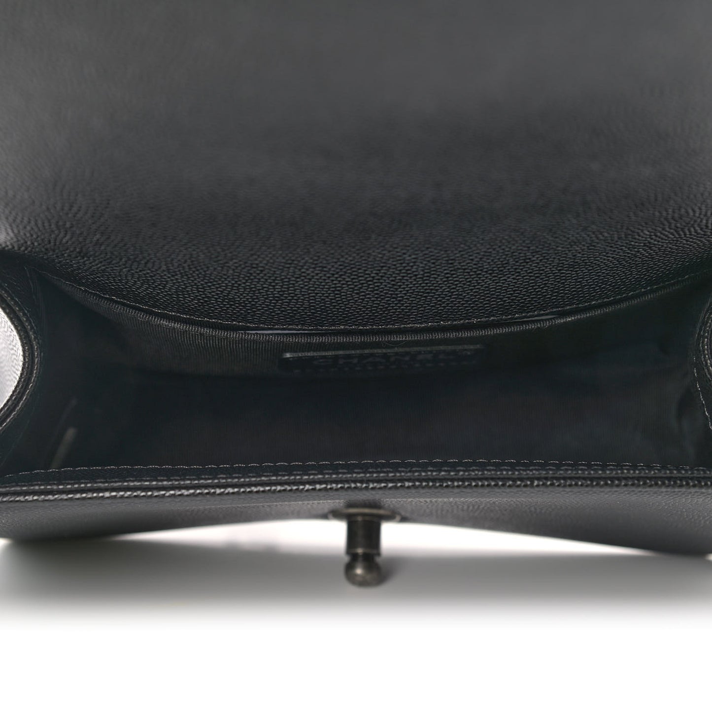Caviar Quilted Small Boy Flap Black