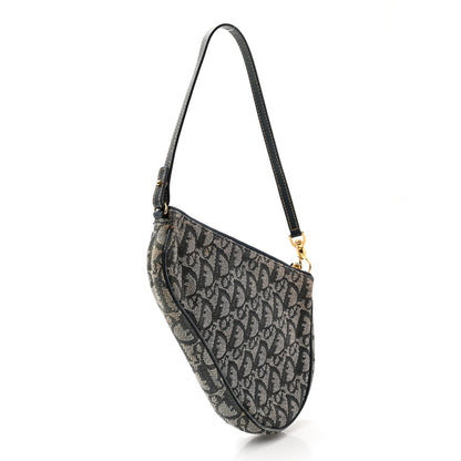 Christian Dior Monogram Mini Saddle Pochette Navy 2 of 8
