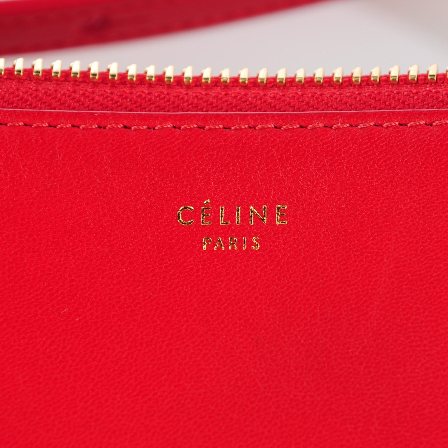 Celine Lambskin Small Trio Crossbody Bag Scarlet 8 of 8