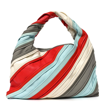 Bottega Veneta Calfskin Striped Small Hop Ivory Multicolor 1 of 11