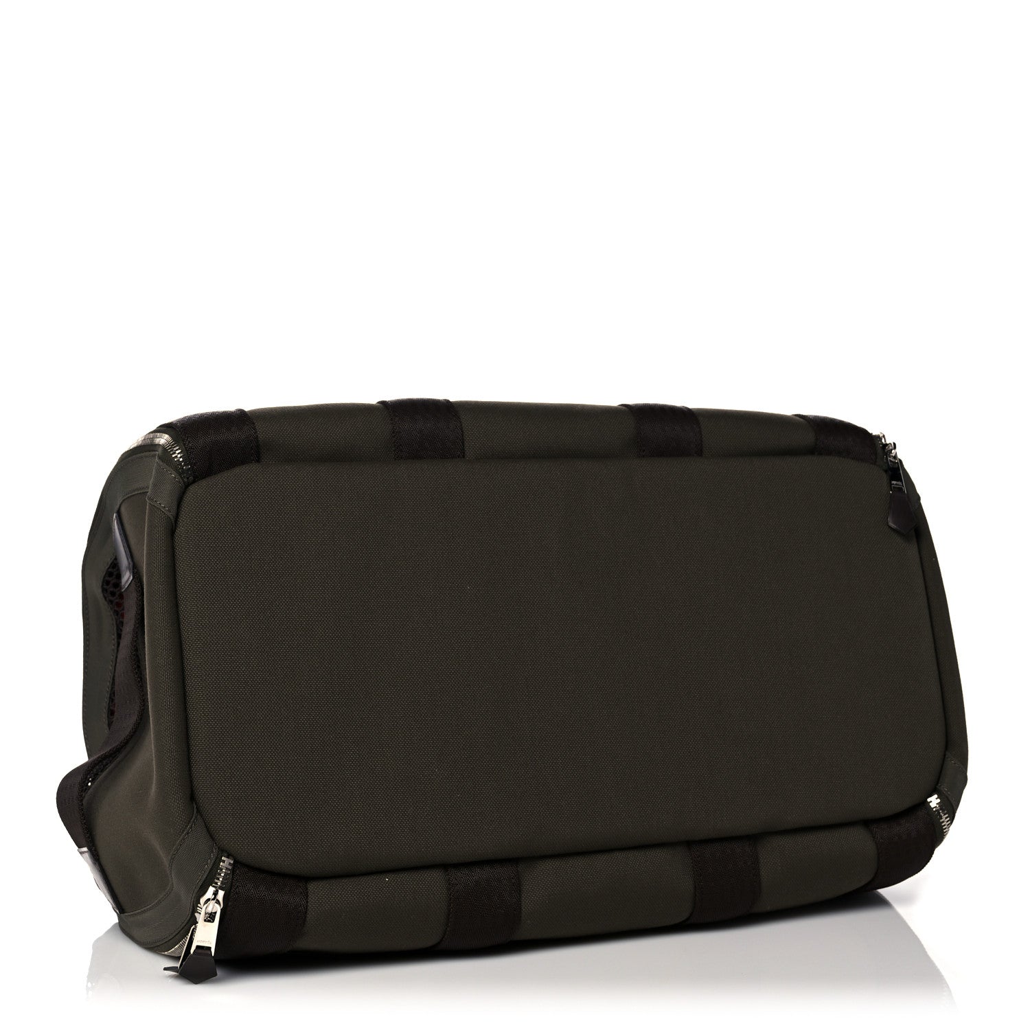 Hermes Fabric Carrying Dog Bag Kaki Feu 4 of 12
