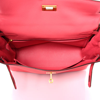 Hermes Togo Kelly Retourne 32 Rose Lipstick 18 of 40