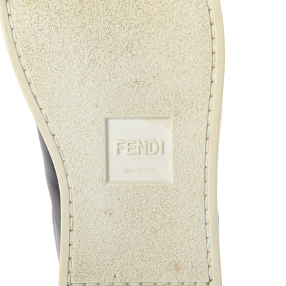 Fendi Vitello Microfiber FF Rockoclick Slip On Sneakers 38 Black Tobacco 6 of 7
