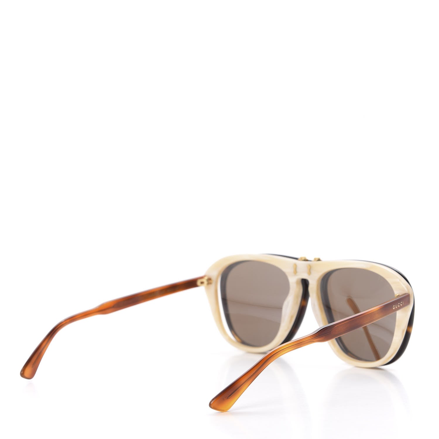 Gucci Acetate Flip Up Sunglasses GG0087S Havana 4 of 9