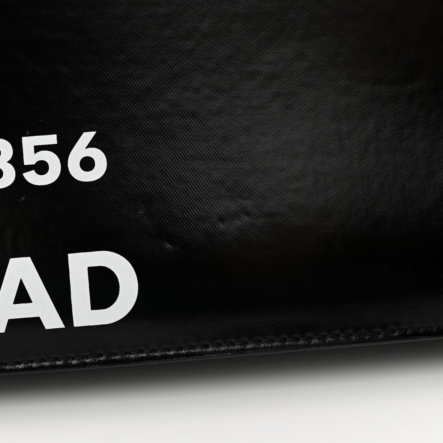 Coated Canvas Horseferry Print Grace Bag Black