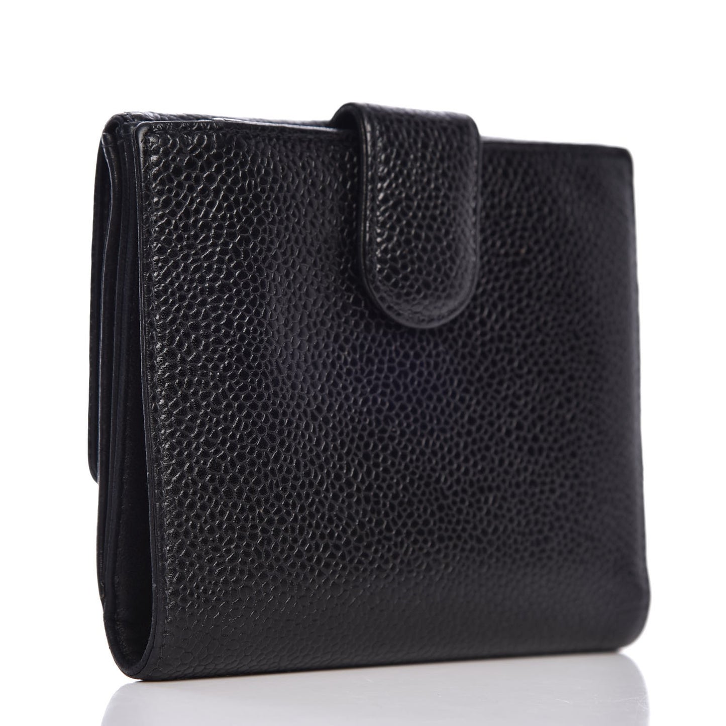 Caviar Timeless CC Compact French Wallet Black