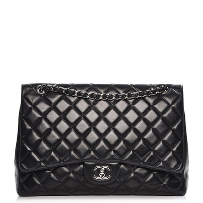 Chanel Lambskin Quilted Maxi Single Flap Black 1 of 16