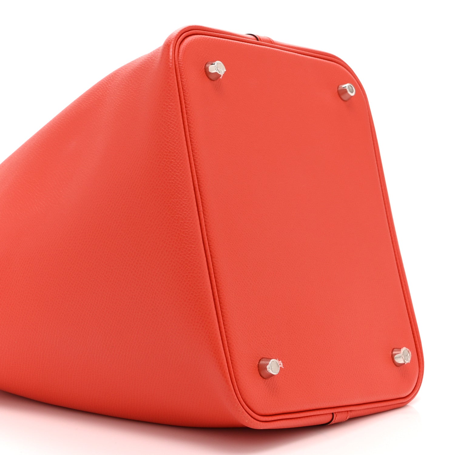 Hermes Epsom Tressage De Cuir Picotin Lock 22 MM Rouge Coeur Bleu du Nord Rouge H 9 of 10