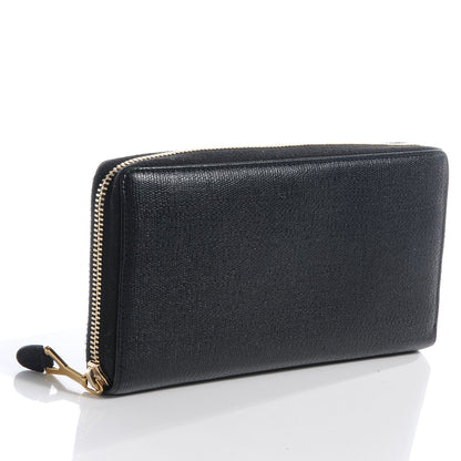 Saint Laurent Textured Chyc Zip Around Wallet Black 3 of 8
