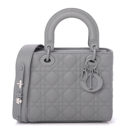Christian Dior Ultra Matte Calfskin Cannage Small My ABCDior Lady Dior Gray 1 of 9