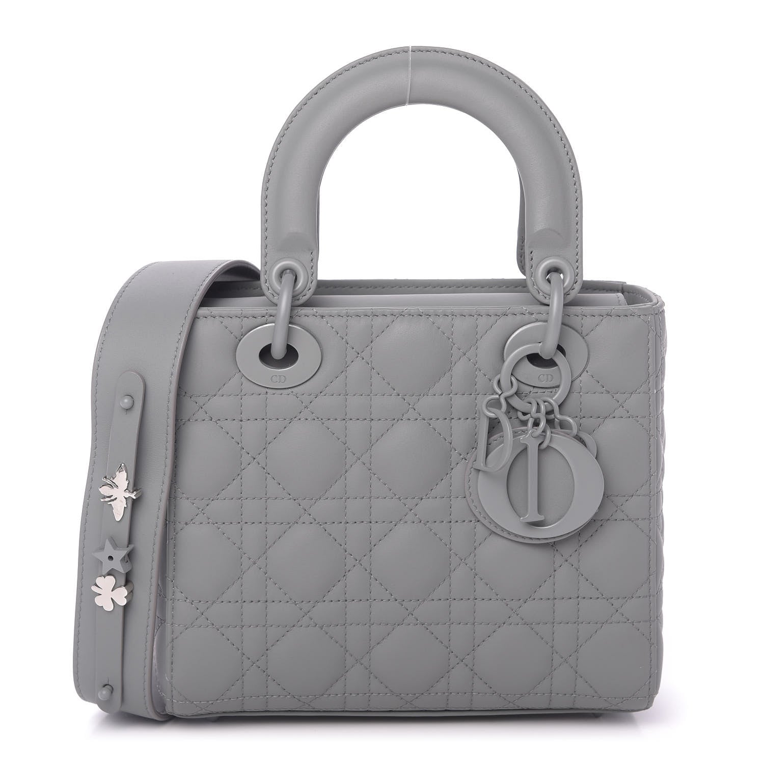 Christian Dior Ultra Matte Calfskin Cannage Small My ABCDior Lady Dior Gray 1 of 9