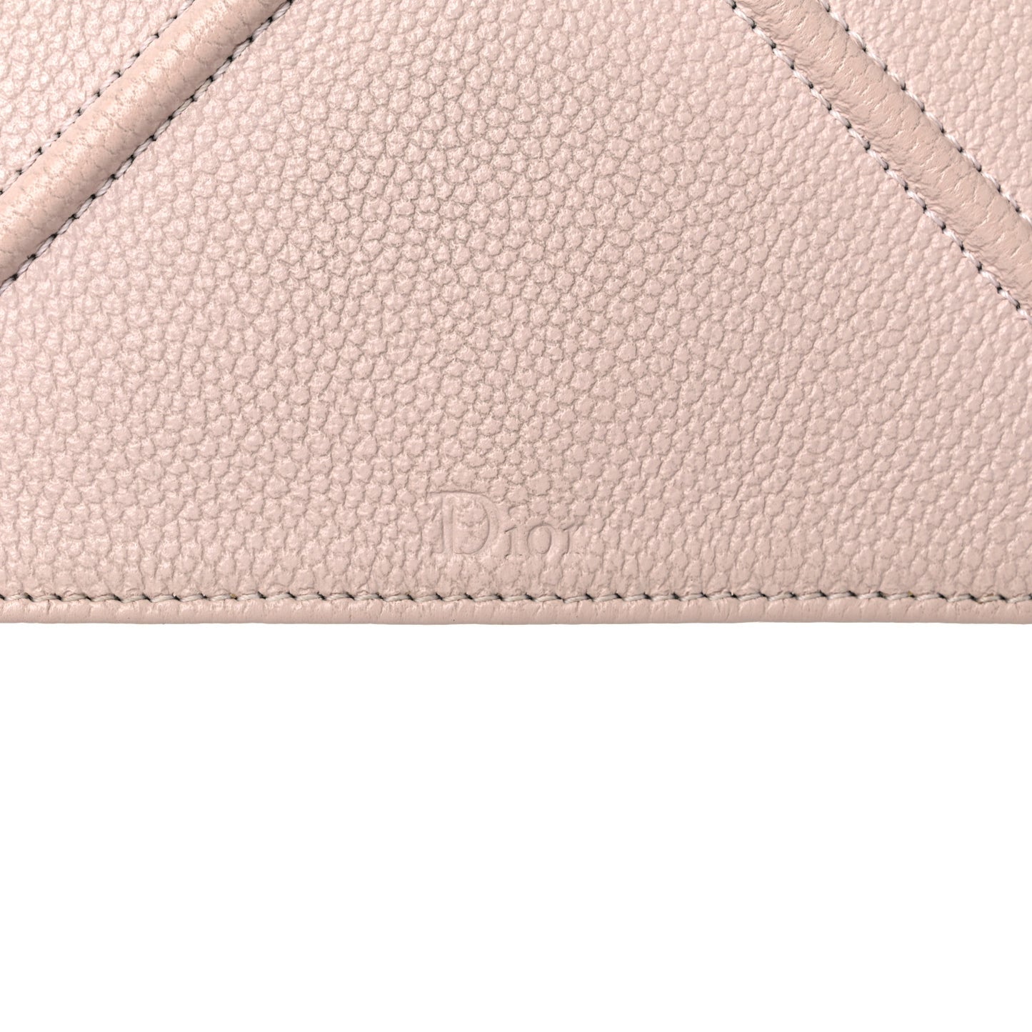Grained Calfskin Diorama Wallet on Chain Pouch Rose Poudre