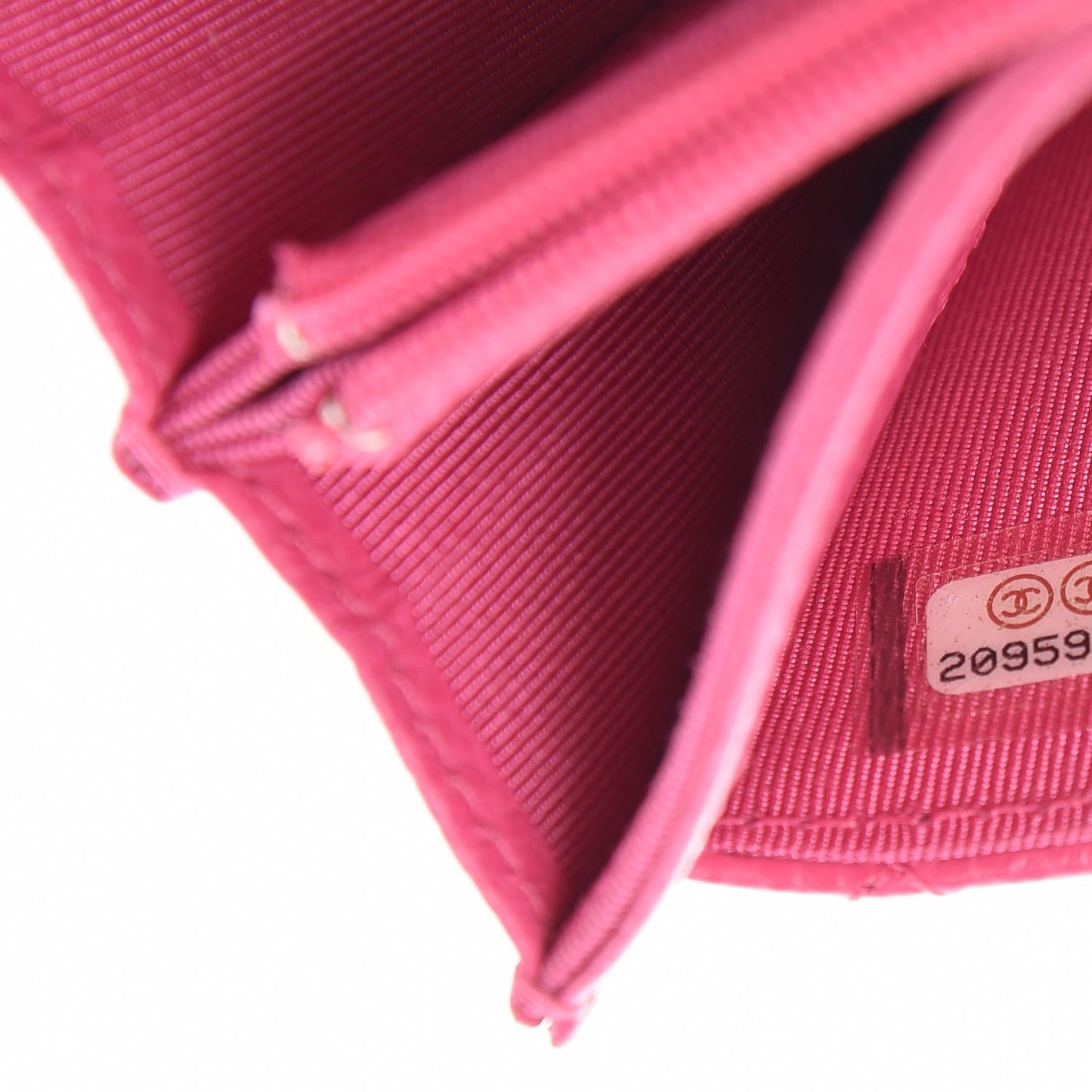 Caviar Quilted Small Flap Wallet Pink